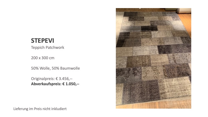 Sale Teppich Patchwork von Stepevi Wolle und Baumwolle